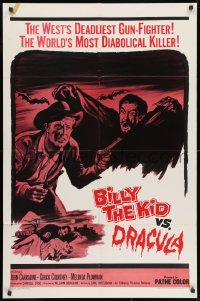 1r408 BILLY THE KID VS. DRACULA 1sh 1965 John Carradine as the vampire, Plowman, cool horror art!