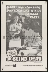 1r410 BLIND DEAD 1sh 1973 Armando de Ossorio's La Noche del Terror Ciego, creepy image!