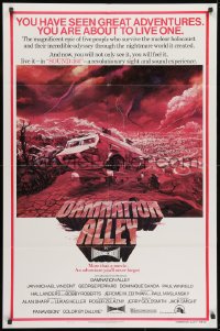 1r438 DAMNATION ALLEY 1sh 1977 Jan-Michael Vincent, cool different post-apocalyptic artwork!