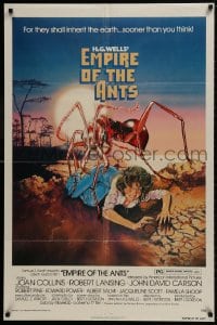 1r456 EMPIRE OF THE ANTS 1sh 1977 H.G. Wells, great Drew Struzan art of monster attacking!