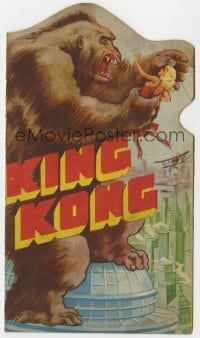 1r135 KING KONG die-cut herald 1933 many wonderful special effects scenes with great monster art!