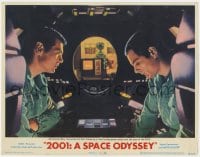1r148 2001: A SPACE ODYSSEY LC #7 1968 Lockwood & Dullea try to hold discussion away from HAL 9000!