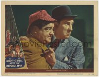 1r151 ABBOTT & COSTELLO MEET THE INVISIBLE MAN LC #5 1951 best close up of scared Bud & Lou!