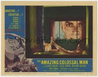 1r152 AMAZING COLOSSAL MAN LC #6 1957 best image of monster peeking at bathing girl through window!
