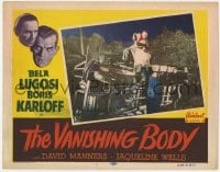 1r222 BLACK CAT LC #2 R1953 Bela Lugosi standing on overturned bus, The Vanishing Body!