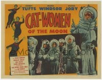 1r162 CAT-WOMEN OF THE MOON LC 1953 campy cult classic, close up of astronauts in space suits!