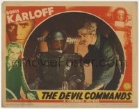 1r241 DEVIL COMMANDS LC 1941 Boris Karloff by dead body in suit to help contact his dead wife!