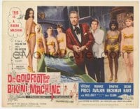 1r167 DR. GOLDFOOT & THE BIKINI MACHINE LC #8 1965 Vincent Price in lab surrounded by sexy ladies!