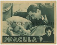 1r243 DRACULA LC R1938 c/u of vampire Bela Lugosi leaning over Frances Dade sleeping in bed, rare!