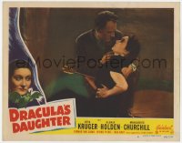 1r250 DRACULA'S DAUGHTER LC #6 R1949 c/u of Otto Kruger holding Gloria Holden shot by arrow!