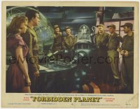 1r173 FORBIDDEN PLANET LC #4 1956 Anne Francis & Leslie Nielsen watch Robby the Robot & crew!