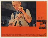 1r174 FRANKENSTEIN MUST BE DESTROYED LC #3 1970 c/u of Peter Cushing drilling monster's head!