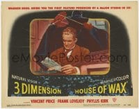 1r183 HOUSE OF WAX LC #3 1953 cool 3-D image of strangler about to attack Roy Roberts from behind!