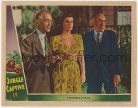 1r273 JUNGLE CAPTIVE LC 1945 Amelita Ward between Otto Kruger & Rondo Hatton as Moloch the Brute!