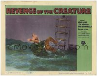 1r300 REVENGE OF THE CREATURE LC #5 1955 monster pulls man off boat ladder & drags him into water!