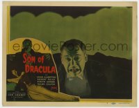 1r308 SON OF DRACULA LAMINATED LC #7 R1948 best c/u of vampire Lon Chaney Jr. with mouth wide open!