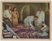 1r218 VAMPIRE'S GHOST LC 1945 Peggy Stewart watches doctor examine Grant Withers laying in bed!