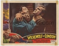 1r326 WEREWOLF OF LONDON LC #4 R1951 Henry Hull clawing at Warner Oland, first Universal Wolfman!