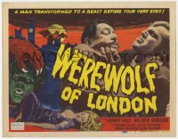1r331 WEREWOLF OF LONDON TC R1951 Henry Hull, Valerie Hobson & Warner Oland, 1st Universal Wolfman!