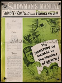 1r359 ABBOTT & COSTELLO MEET FRANKENSTEIN pressbook 1948 Wolfman & Dracula are after Bud & Lou!