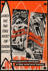 1r381 SATAN'S SATELLITES/MISSILE MONSTERS pressbook 1958 cool outer-space double feature!