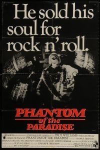 1r534 PHANTOM OF THE PARADISE studio style B 1sh 1974 De Palma, he sold his soul for rock & roll!