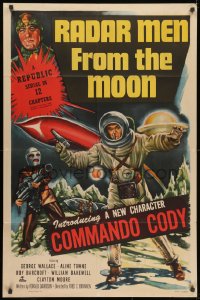 1r539 RADAR MEN FROM THE MOON 1sh 1952 sci-fi montage, Commando Cody Republic serial, ultra-rare!