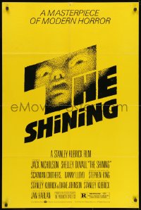 1r548 SHINING studio style 1sh 1980 Stephen King & Stanley Kubrick, iconic art by Saul Bass!