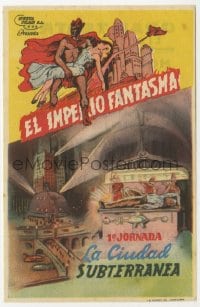 1r071 PHANTOM EMPIRE part 1 Spanish herald 1947 Gene Autry, cool different sci-fi serial artwork!