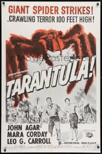 1r563 TARANTULA 1sh R1964 great art of town running from 100 foot high spider monster!