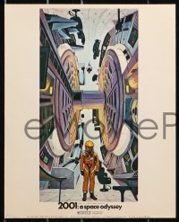 1r087 2001: A SPACE ODYSSEY 5 color English FOH LCs 1968 Stanley Kubrick, McCall art, in Cinerama!