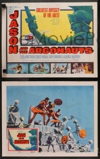 1r345 JASON & THE ARGONAUTS 8 LCs 1963 Armstrong, great special effects scenes by Ray Harryhausen!