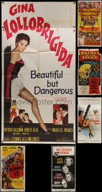 1s041 LOT OF 8 FOLDED THREE-SHEETS 1940s-1960s great images from a variety of different movies!