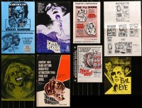 1s022 LOT OF 8 UNCUT HORROR/SCI-FI PRESSBOOKS 1960s-1970s advertising for a variety of movies!
