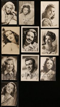 1s738 LOT OF 10 FAN PHOTOS 1930s great portraits with facsimile signatures, mostly female!