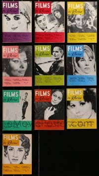 1s165 LOT OF 10 1966 FILMS IN REVIEW MOVIE MAGAZINES 1966 great images & articles!