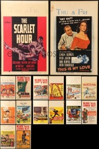 1s029 LOT OF 16 FORMERLY FOLDED WINDOW CARDS 1950s-1960s great images from a variety of movies!