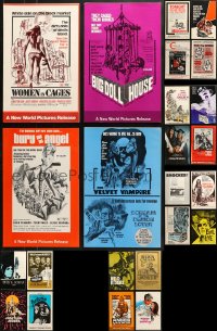 1s019 LOT OF 26 UNFOLDED UNCUT PRESSBOOKS 1960s-1970s advertising a variety of movies!