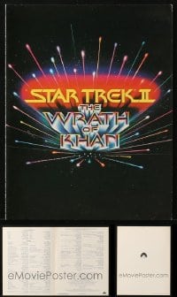 1s073 LOT OF 5 STAR TREK II: THE WRATH OF KHAN SCREENING PROGRAMS 1982 only the title & credits!