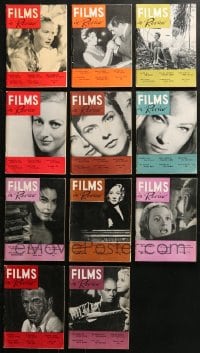 1s183 LOT OF 11 1957-58 FILMS IN REVIEW MOVIE MAGAZINES 1957-58 filled w/great images & articles!