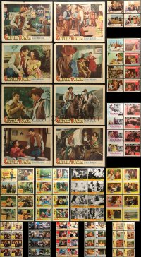 1s366 LOT OF 108 LOBBY CARDS 1950s-1980s complete sets from a variety of different movies!