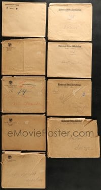 1s063 LOT OF 9 1920S SWEDISH LOBBY CARD BAGS 1920s from Warner Bros., Universal & First National!