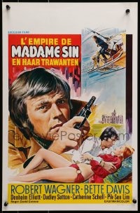 1t457 MADAME SIN Belgian 1972 Robert Wagner, Catherine Schell, sexy completely different artwork!
