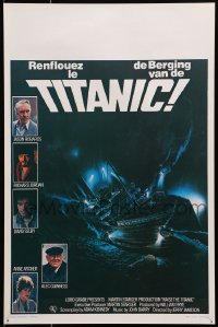 1t469 RAISE THE TITANIC Belgian 1980 Goozee art of legendary ship at the bottom of the ocean!