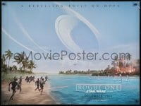 1t241 ROGUE ONE teaser DS British quad 2016 Star Wars Story, Jones, great use of horizontal format!