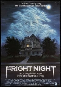 1t057 FRIGHT NIGHT Dutch 1986 Sarandon, McDowall, best classic horror art by Peter Mueller!