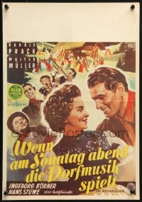1t063 WENN AM SONNTAGABEND DIE DORFMUSIK SPIELT Dutch 1953 Schundler, romantic images of top cast!