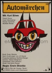 1t507 CAR STORIES East German 23x32 1983 Kurt Bowe, Roman Kaminski, different cat-car art!