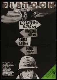 1t569 PLATOON East German 23x32 1989 Oliver Stone, Charlie Sheen in Vietnam War, Gerhat Brandt!