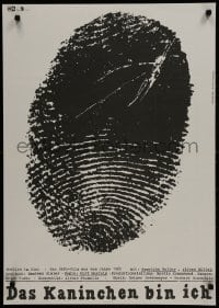 1t571 RABBIT IS ME East German 23x32 R1990 completely different fingerprint art by Erhard Gruttner!